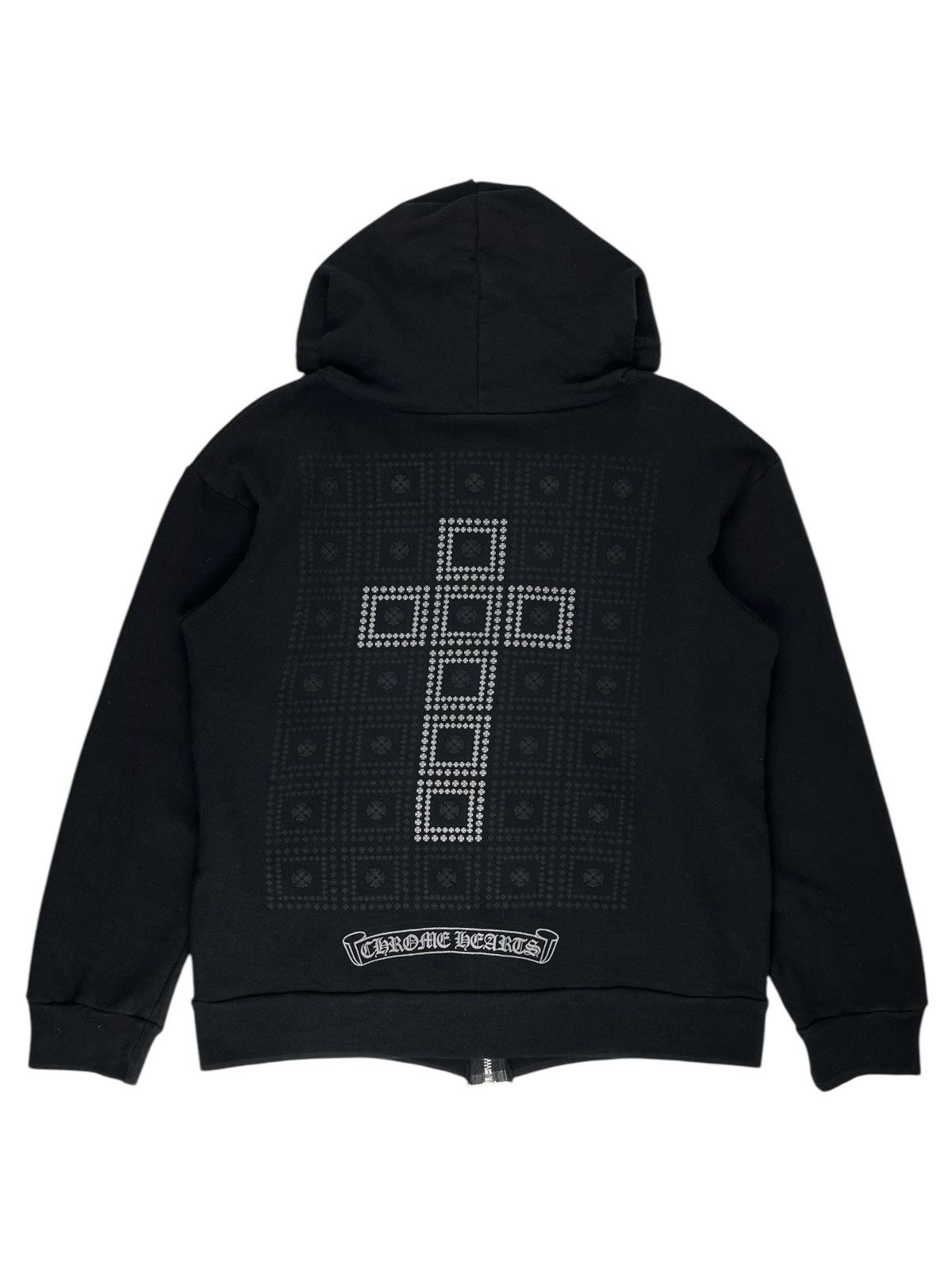 Chrome Hearts Chrome Hearts Silver Cross Logo Zip Up Hoodie Black Size S / US 4 / IT 40 - 1 Thumbnail