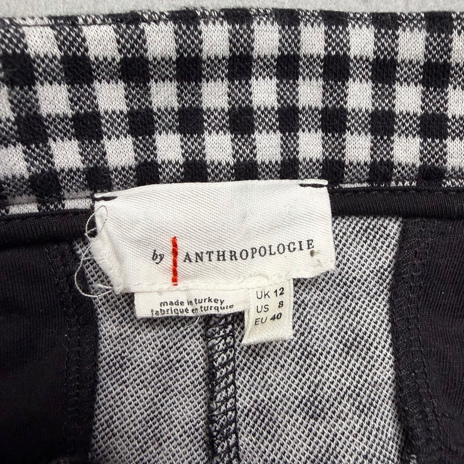 Anthropologie Anthropologie Women’s Black White Gingham Capri Pants 8 Size 30" / US 8 / IT 44 - 4 Thumbnail