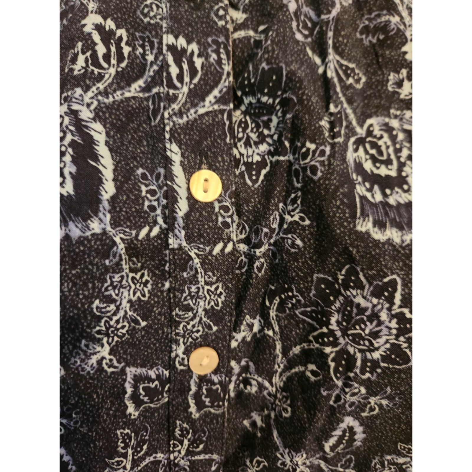Vintage Time And Tru Blue Paisley Button Down Peasant Top XL Blouse Women Casual Long Sleeve Round Neck Boho Shirt Pink? Size XL / US 12-14 / IT 48-50 - 2 Thumbnail