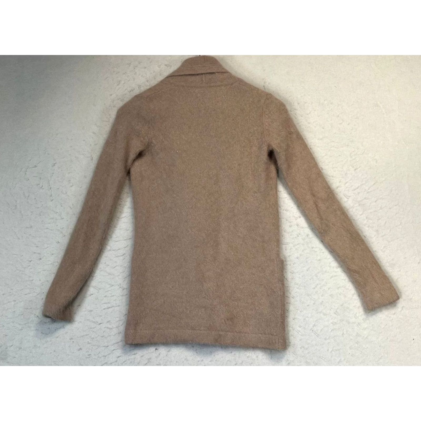 Vintage VINTAGE Moda International Cardigan Sweater Angora Hair Blend Womens XS Beige Beig e Cardigan Size XS / US 0-2 / IT 36-38 - 2 Thumbnail