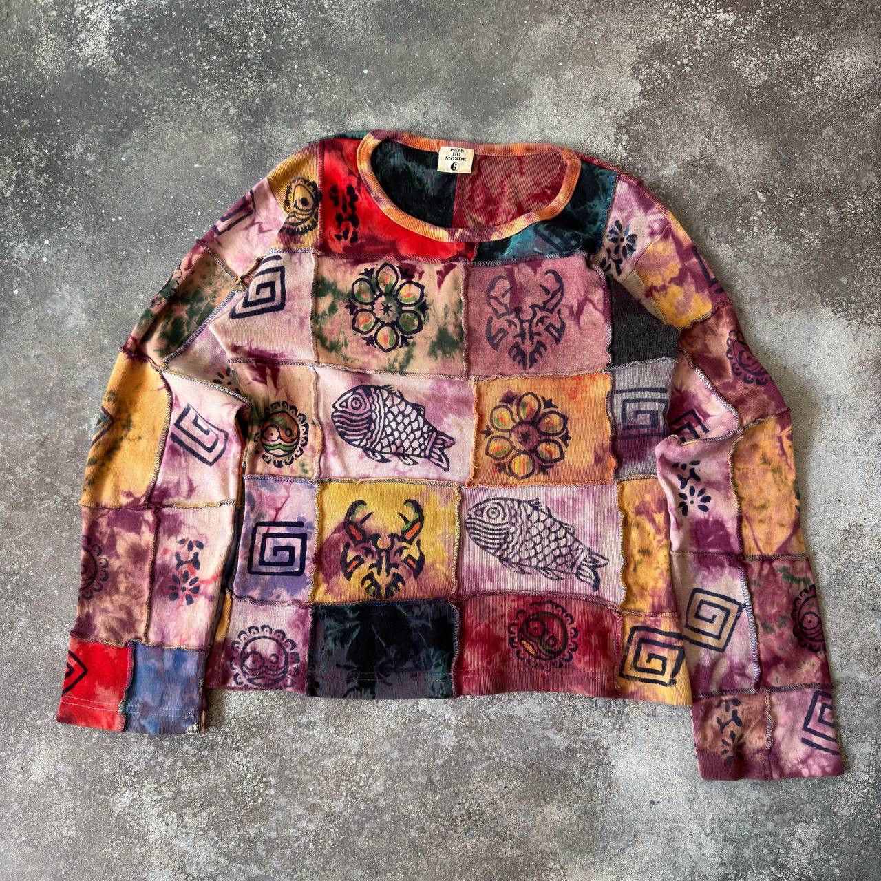 20471120 × Japanese Brand Multicolour Retro Long Sleeve Top (Jean Paul Gaultier vibe) Size M / US 6-8 / IT 42-44 - 1 Thumbnail