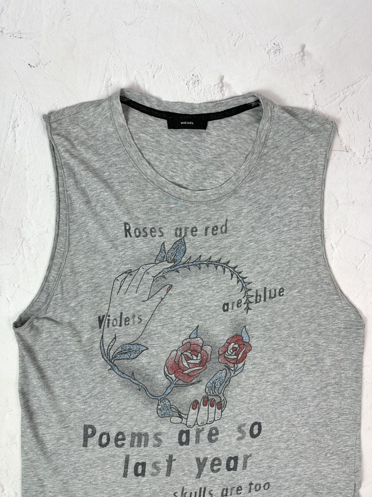 Diesel Vintage Diesel Printed Grey Sleeveless Top Size US S / EU 44-46 / 1 - 2 Thumbnail