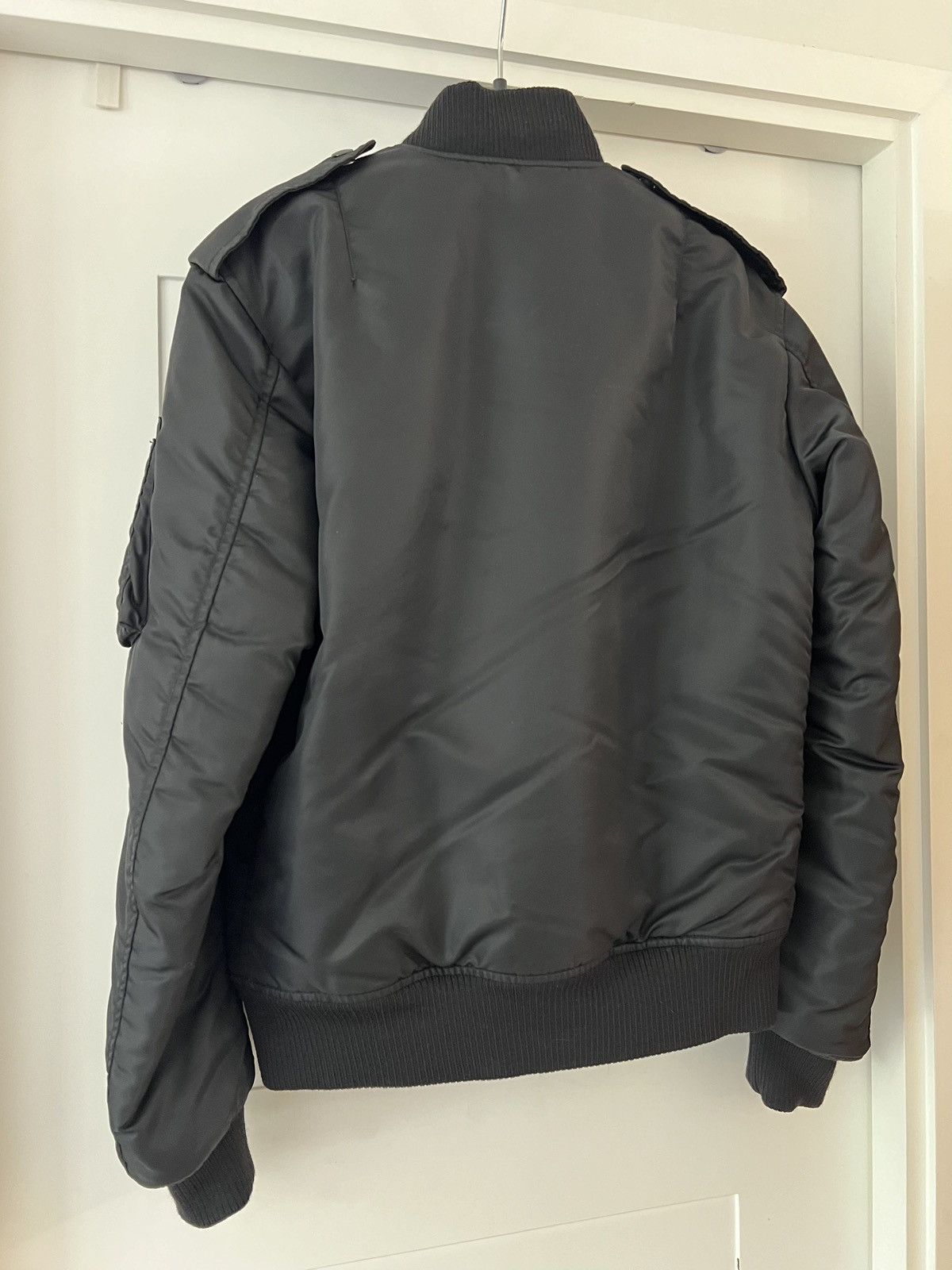 Hedi Slimane × Saint Laurent Paris 15FW Black Nylon MA-1 Bomber Jacket sz44 Size US S / EU 44-46 / 1 - 6 Thumbnail