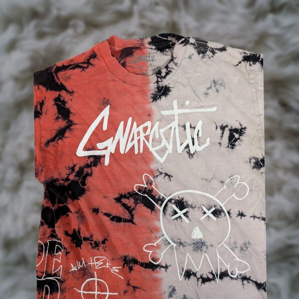 Vintage Gnarstic Shirt Mens Medium Red Black Tie Dye Street Addict Graphic Super Radical Size US M / EU 48-50 / 2 - 1 Thumbnail