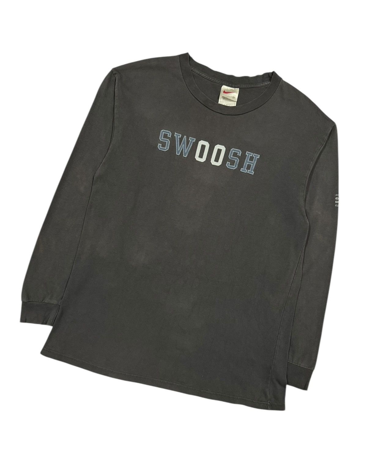 Nike × Vintage Vtg🔥Y2k Nike Swoosh 2000 Spellout Longsleeve Tee Size US M / EU 48-50 / 2 - 7 Thumbnail