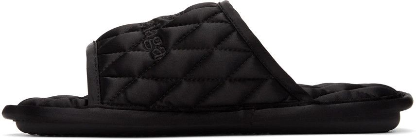 Balenciaga o1srvl11e0424 Home Slide Quilt Sat Hotel in Black Size US 10 / EU 43 - 3 Thumbnail