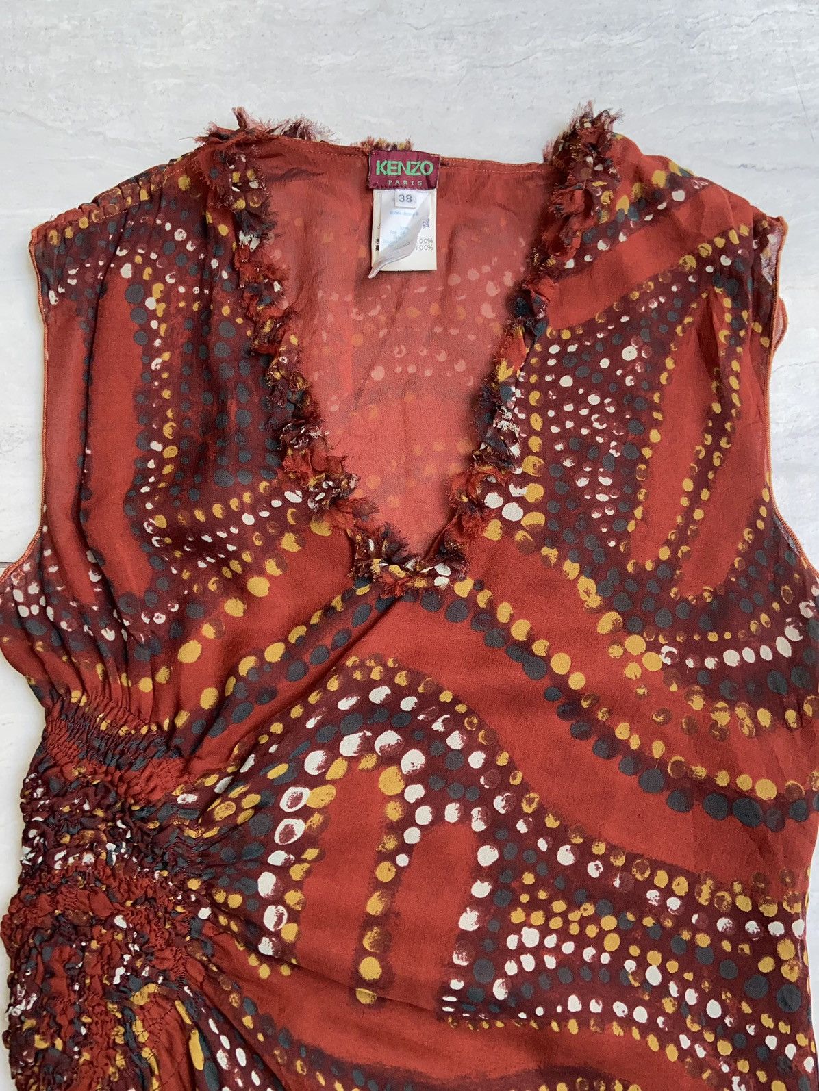 Kenzo KENZO PARIS Patterned Midi Dress Size XS / US 0-2 / IT 36-38 - 4 Thumbnail