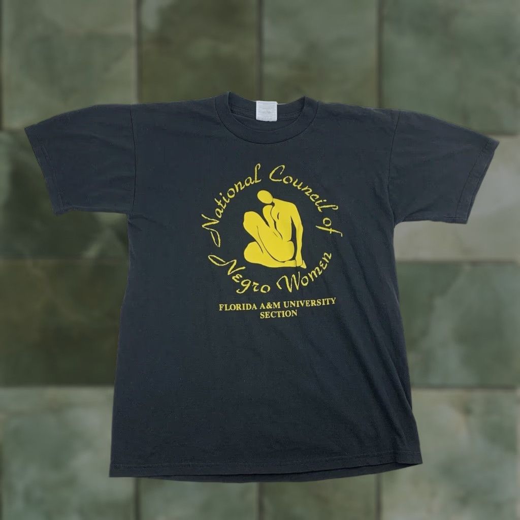 Jerzees VINTAGE National Council of Negro Women Shirt Adult Medium Black Texas A&M Y2K Size M / US 6-8 / IT 42-44 - 1 Thumbnail