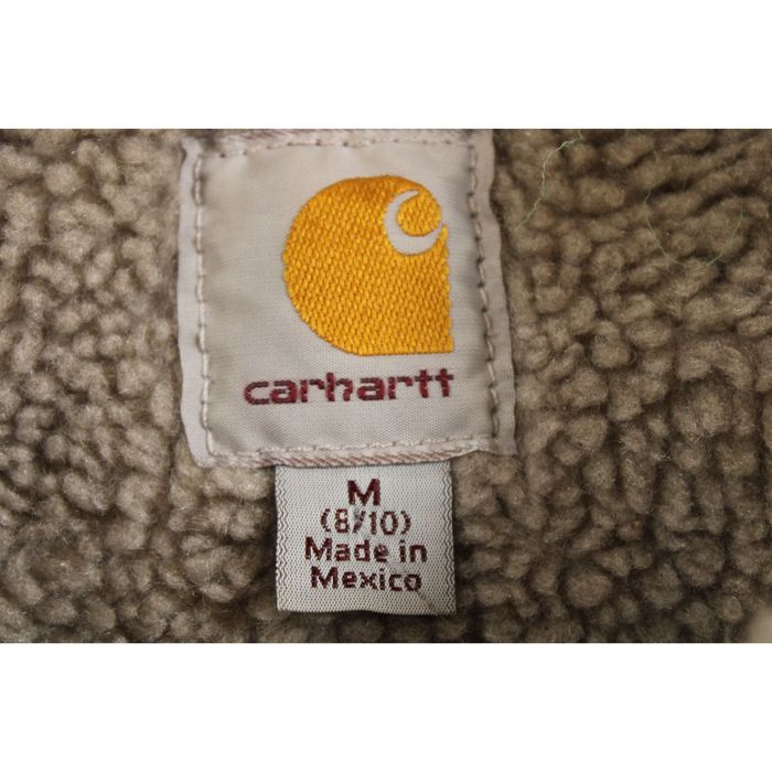Carhartt Vintage 90s Youth Carhartt Mocha Brown Sherpa Lined Vest Grailed