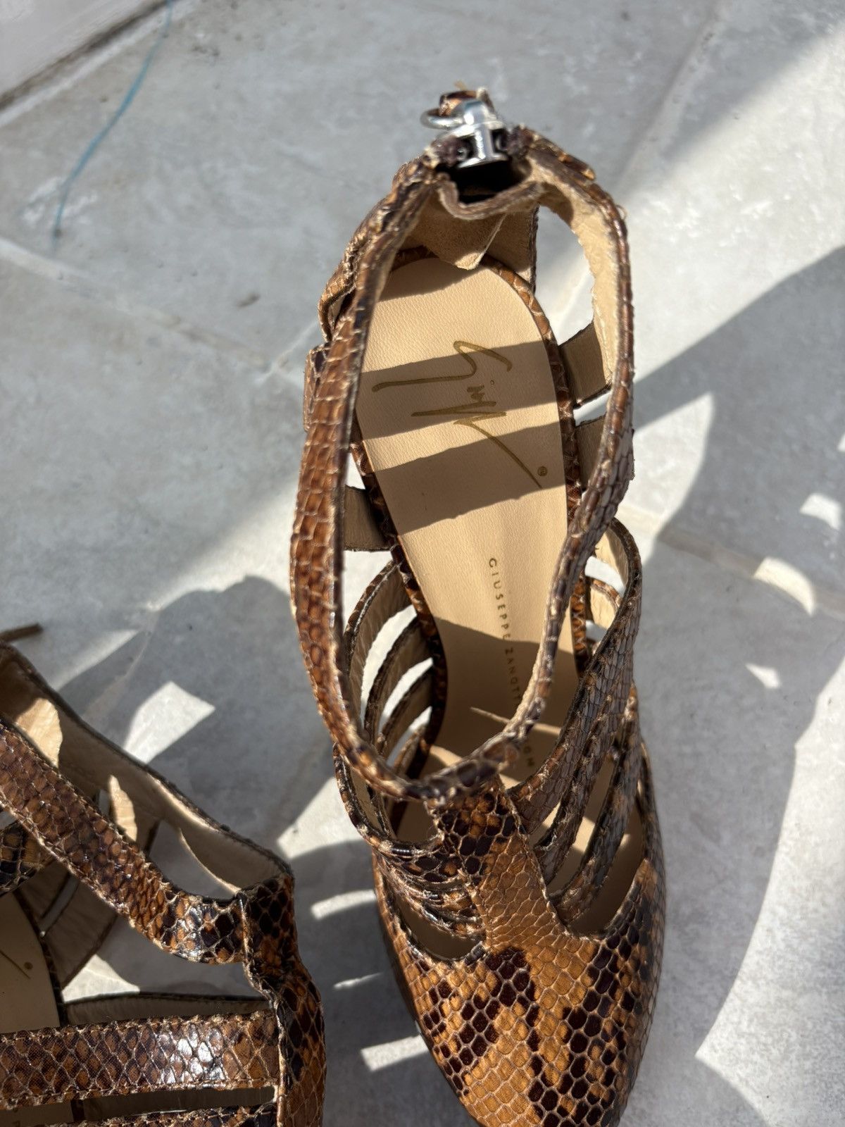 Giuseppe Zanotti Giuseppe zanotti vicini snakeskin heels Size US 6 / IT 36 - 12 Thumbnail