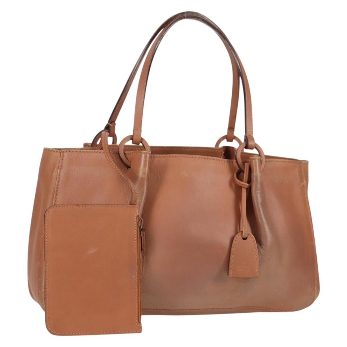 GUCCI Tote Bag Leather Beige