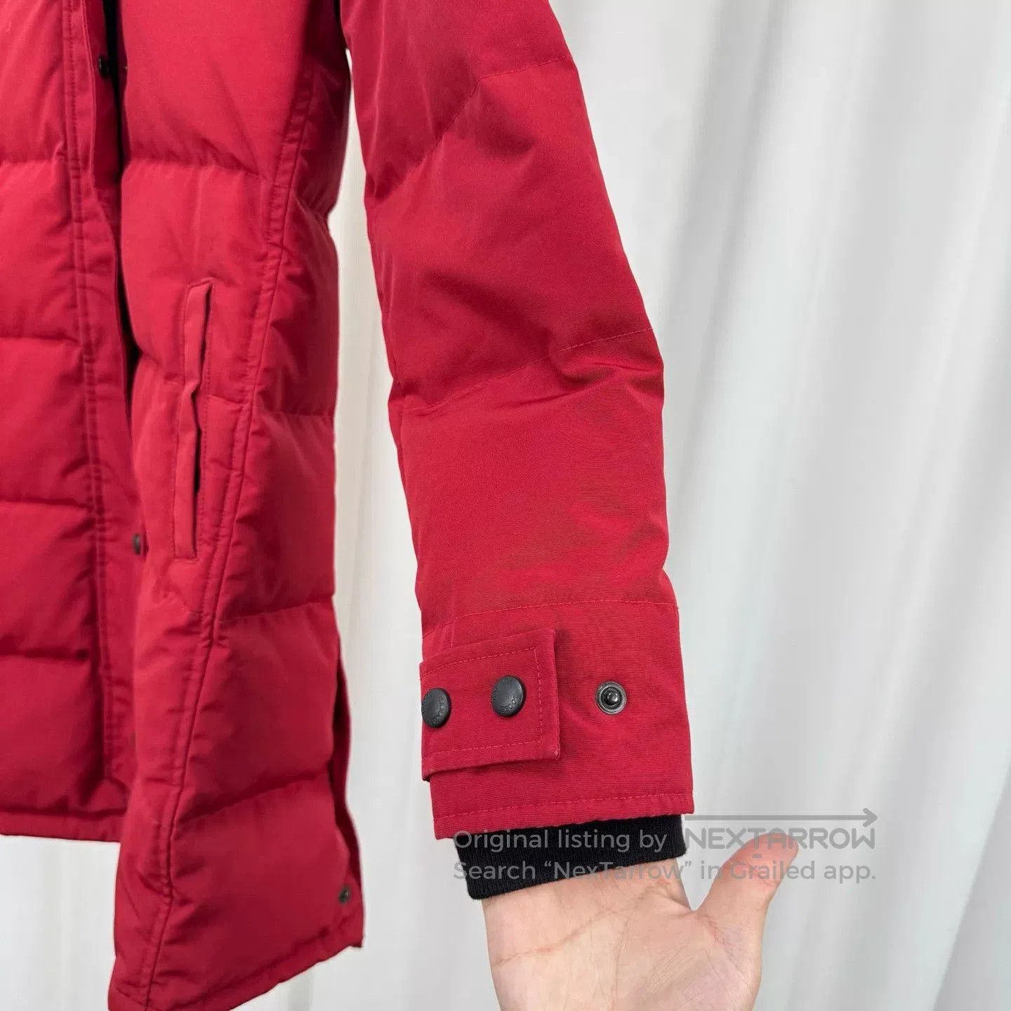 Canada Goose Canada Goose Red Mid-Length Hooded Down Jacket. Size XS / US 0-2 / IT 36-38 - 4 Thumbnail