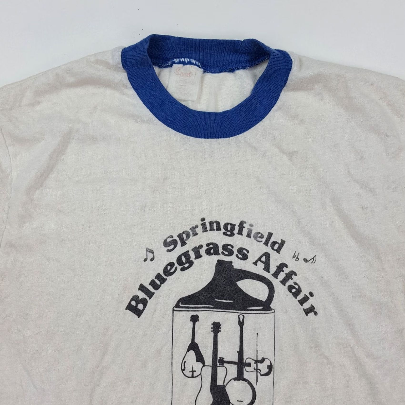 Vintage VINTAGE 80s Bluegrass Festival Nike Shirt XS White Crew Neck Short Sleeve Graphic Print USA T Shirt Men Regular Size XS Banjo Country Music Ringer US Size US XS / EU 42 / 0 - 2 Thumbnail