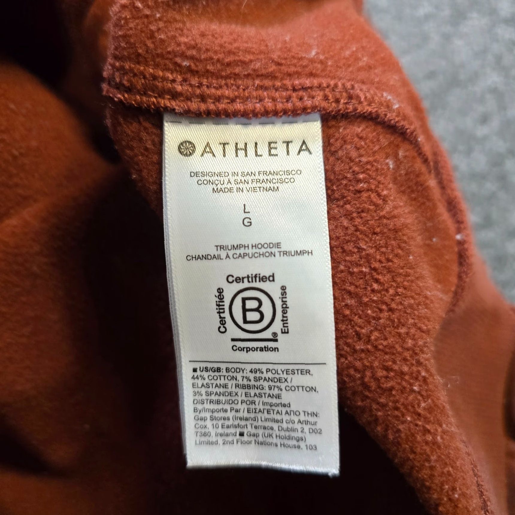 Athleta Athleta Jacket Womens L Brown Triumph Hoodie Full Zip Athletic Stretch - Shirt? (Note: Original title says Type: Hoodie; keep category as Hoodie) Size L / US 10 / IT 46 - 7 Thumbnail