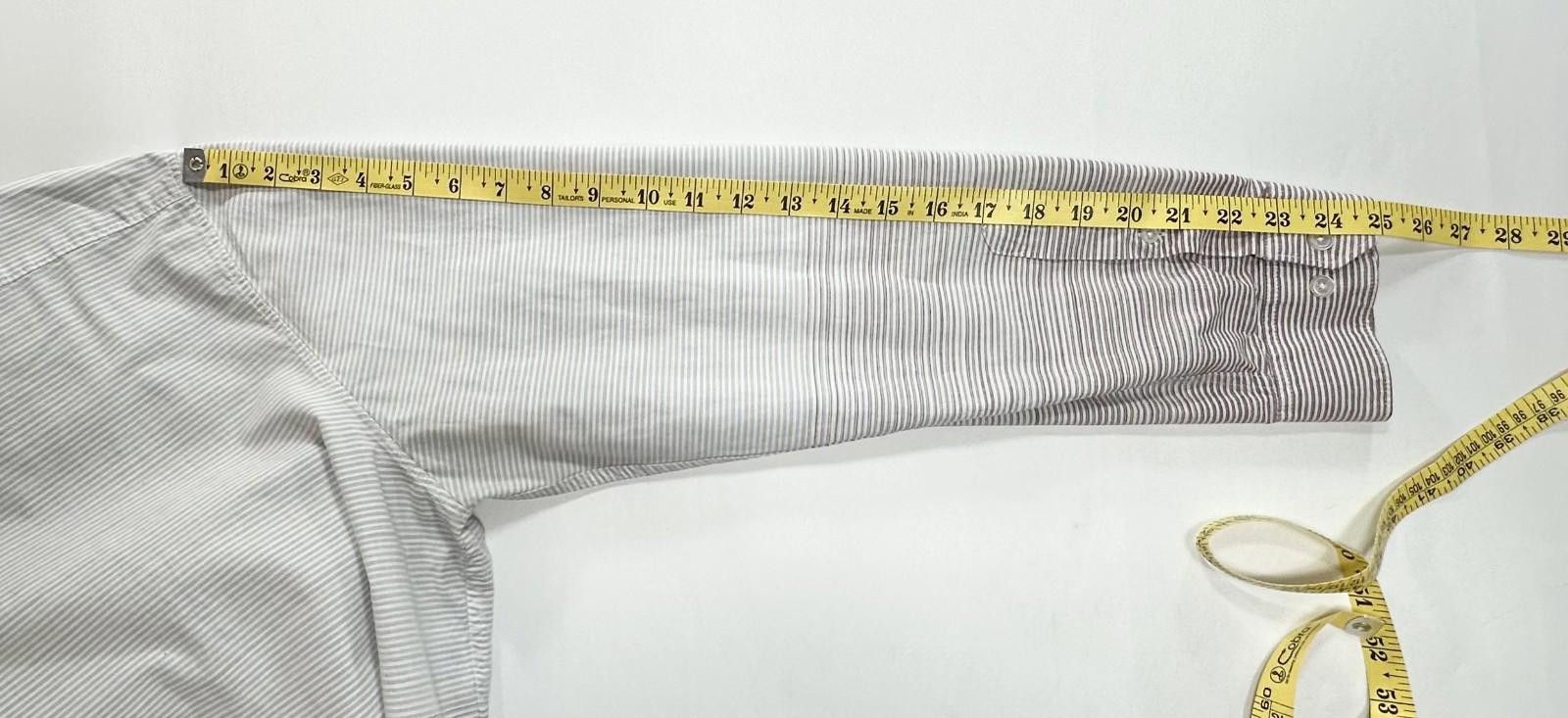 DKNY DKNY 100% Cotton Striped Button Up Shirt Gray Mens 2XL Size US XXL / EU 58 / 5 - 5 Thumbnail