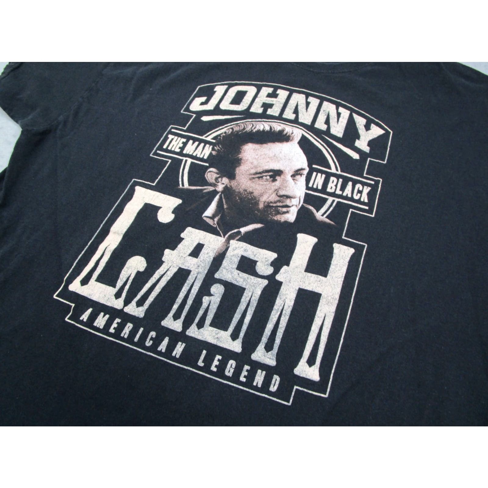 Etro VINTAGE Johnny Cash T-Shirt Mens 2XL Short Sleeve Black Cotton Music Retro Western 70s 80s Man in Black Size US XXL / EU 58 / 5 - 2 Thumbnail