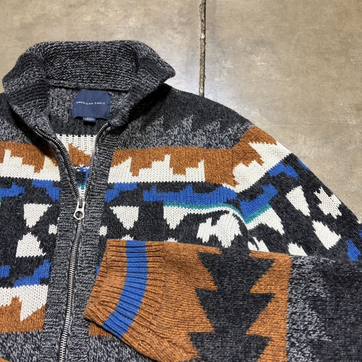American Eagle Outfitters Vintage American Eagle Sweater Cardigan Zip Western Cowichan Size US M / EU 48-50 / 2 - 5 Thumbnail