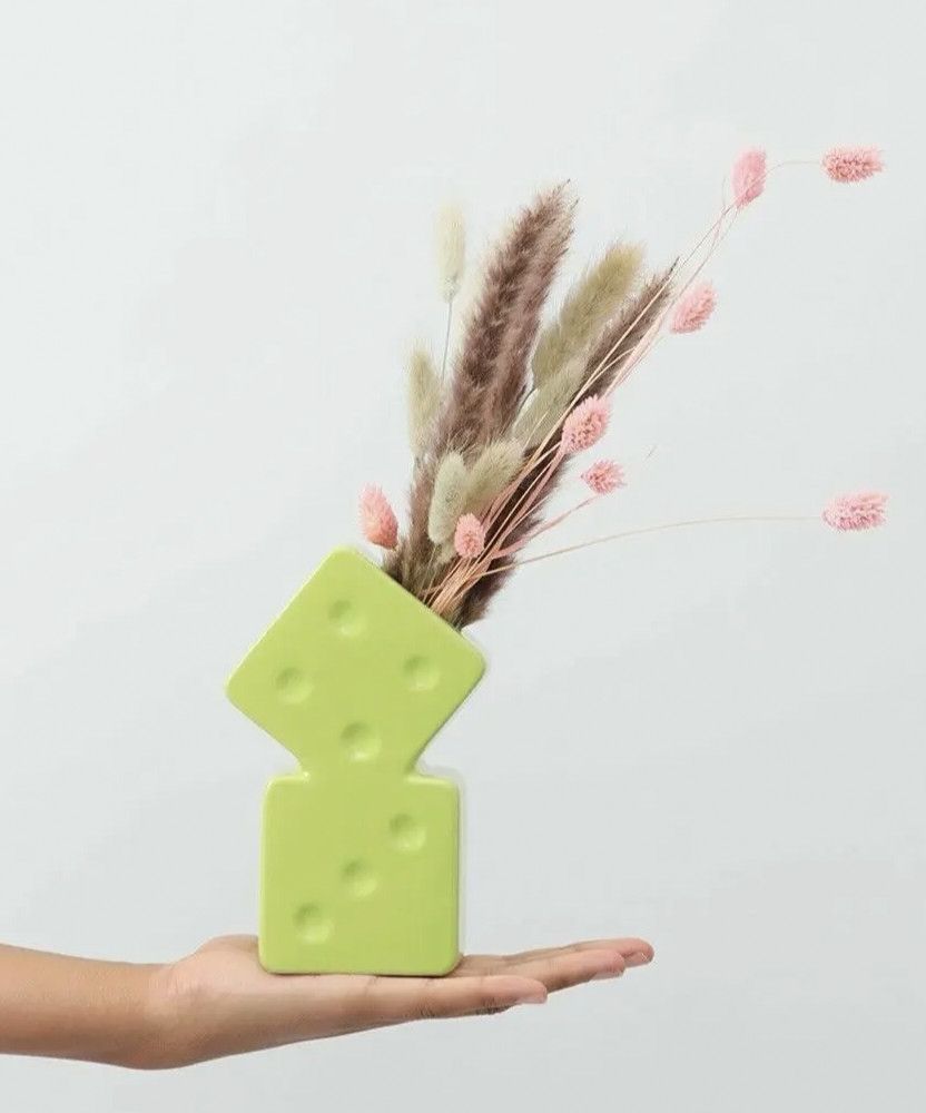 stussy 花瓶　CERAMIC DICE VASE WHITE Stussy S Handle Ceramic Vase Ceramic White Men's - FW24 - US