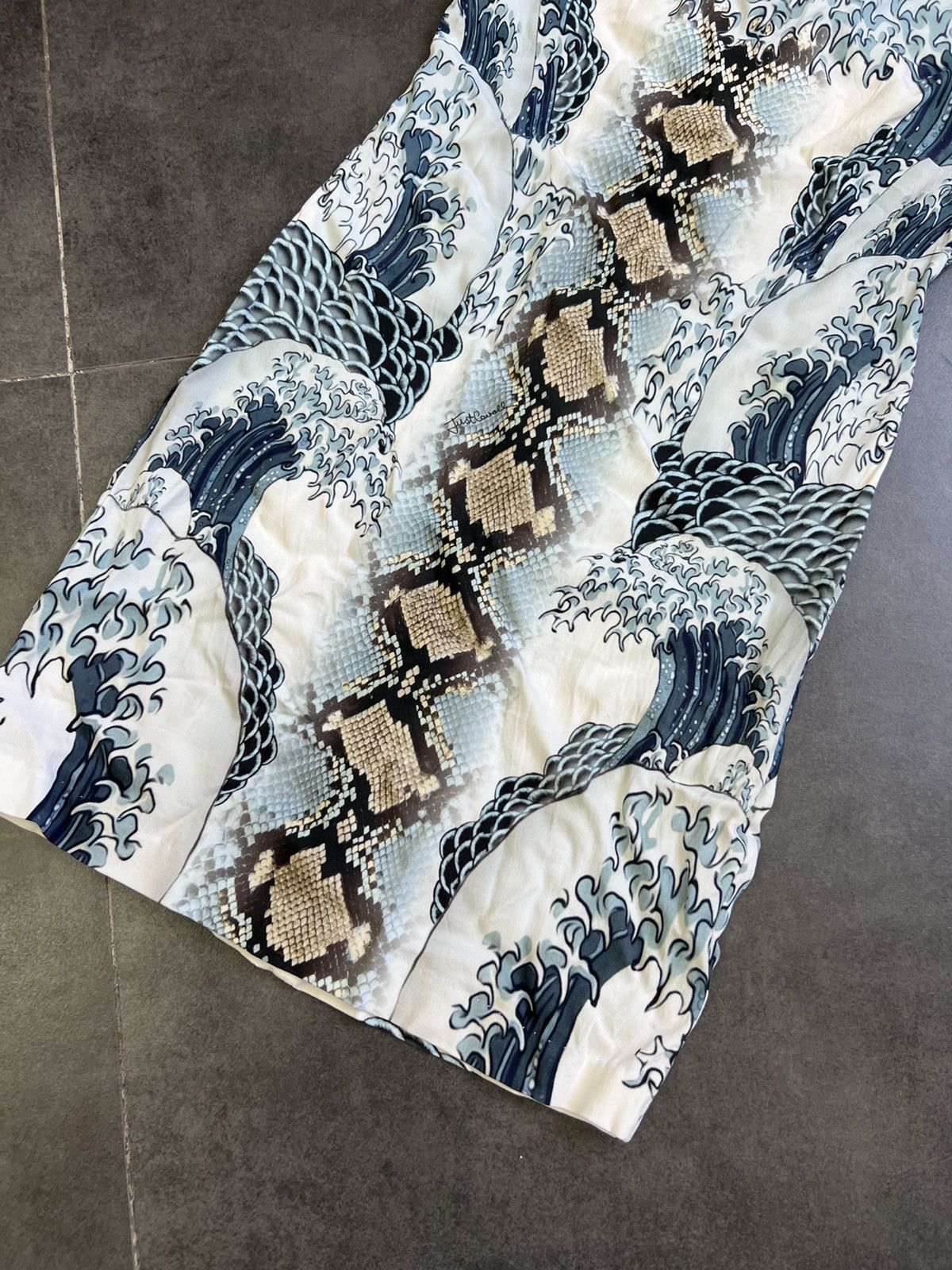 Just Cavalli × Roberto Cavalli Roberto Cavalli Japanese waves snakeskin dress Size S / US 4 / IT 40 - 4 Thumbnail