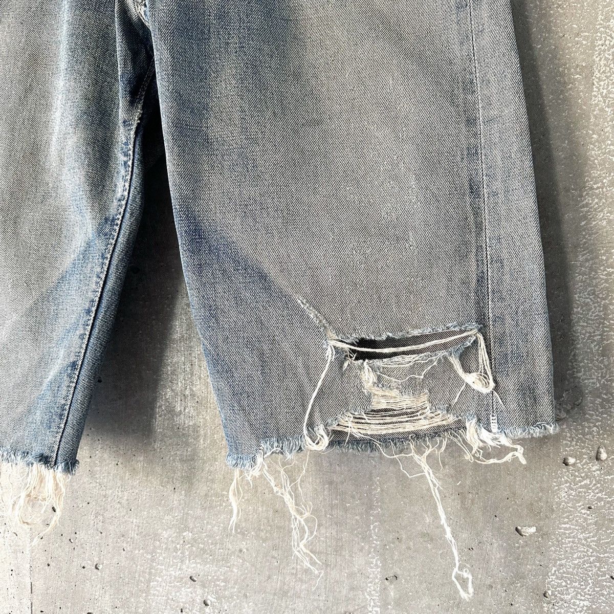 Denime THRASHED Denime Japanese Selvedge Denim Shorts Size US 32 / EU 48 - 2 Thumbnail