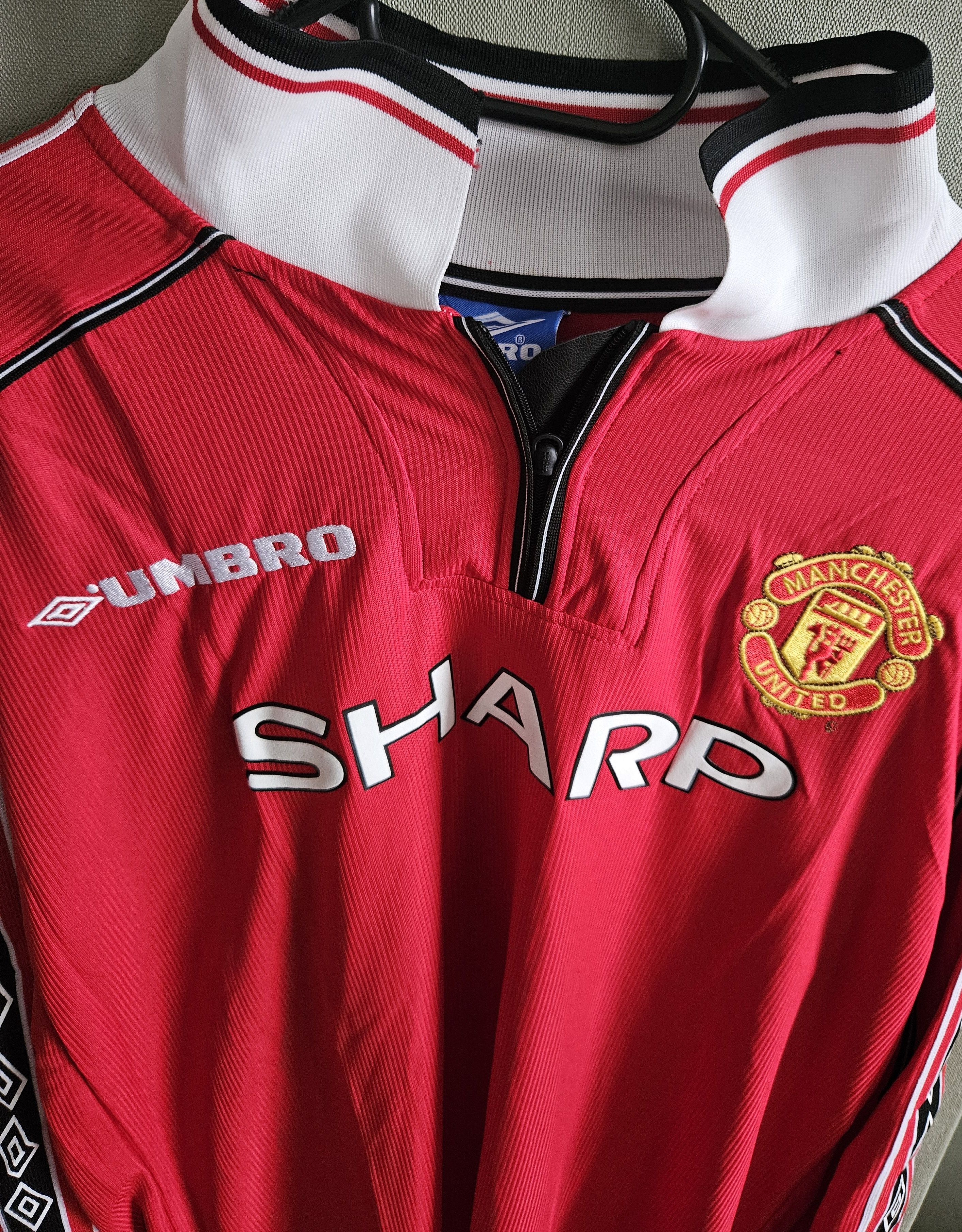 Other Beckham 7 Manchester 1998/1999 Vintage Soccer Jersey trikot Size US L / EU 52-54 / 3 - 3 Thumbnail
