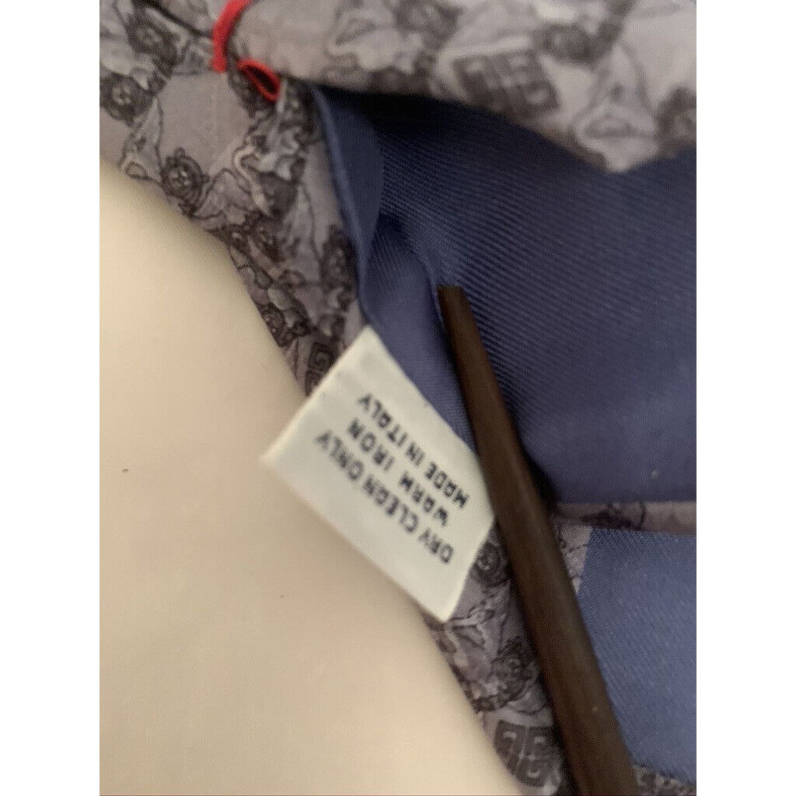 Givenchy Givenchy 100% Silk tie Blue/Gray and black Pattern Swan Size ONE SIZE - 6 Thumbnail