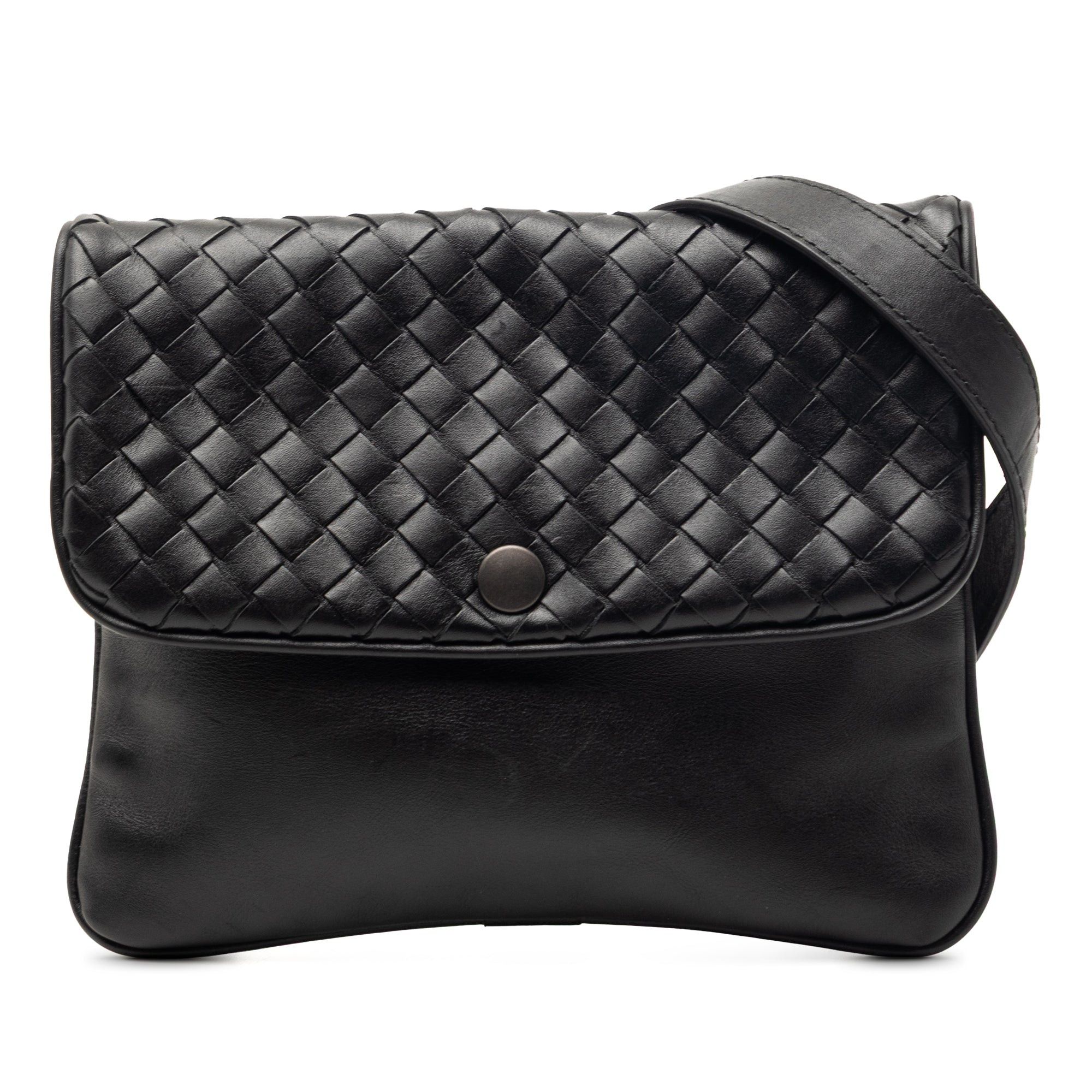Bottega Veneta Intrecciato Trimmed Nappa Crossbody Size ONE SIZE - 1 Thumbnail