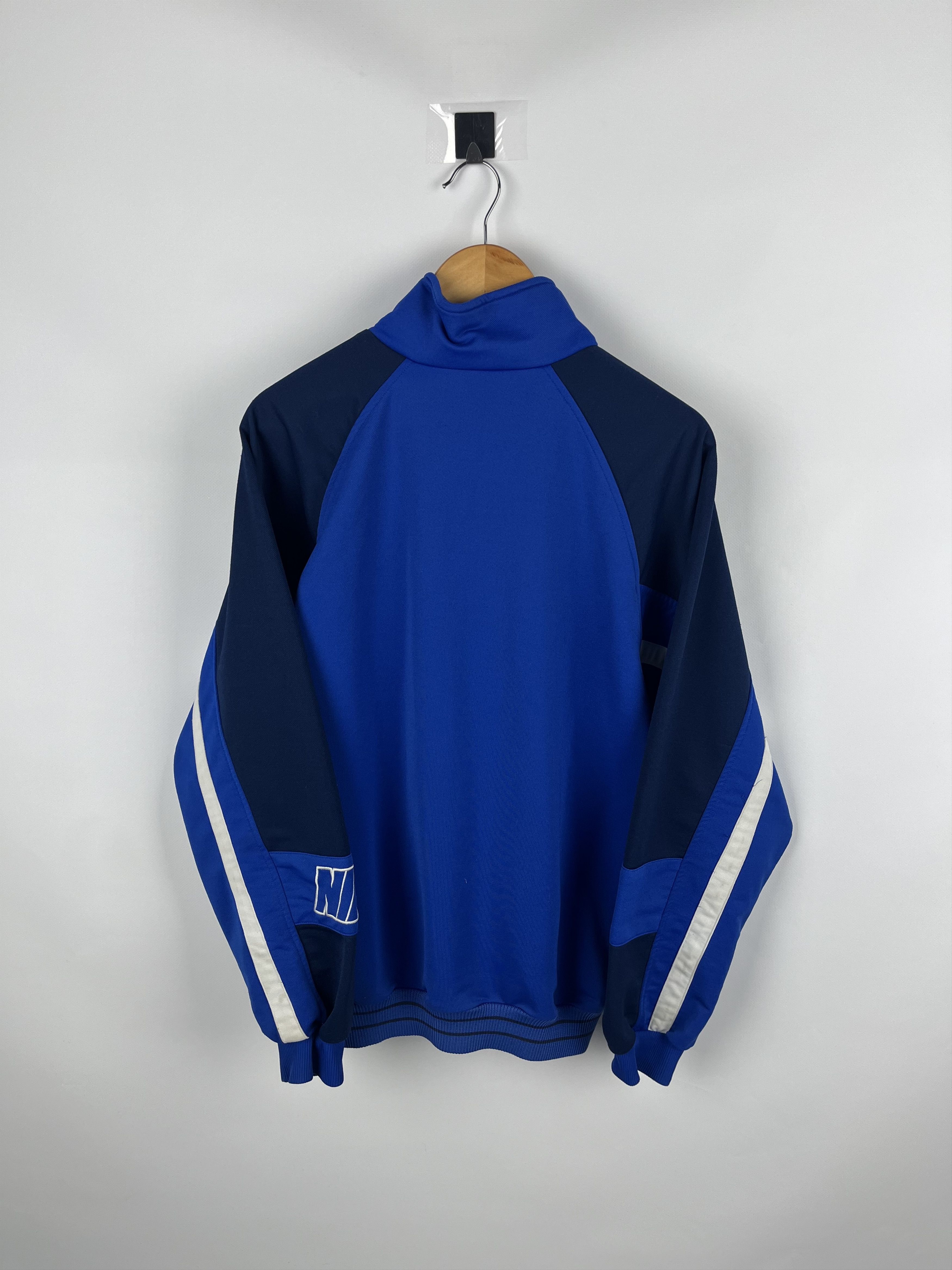 Nike Nike Full Zip Track Jacket Blue Big Swoosh Baggy 90's Size US M / EU 48-50 / 2 - 2 Thumbnail