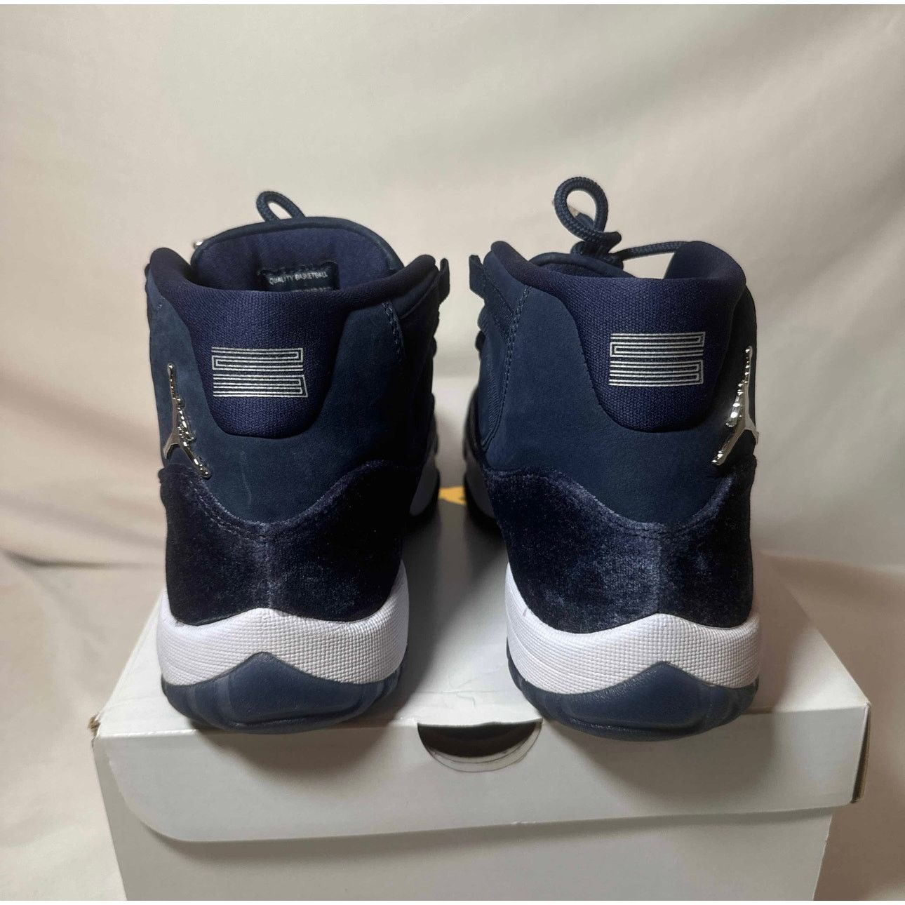 Jordan Brand × Nike Size 9 Air Jordan 11 Retro Midnight Navy Velvet Womens Shoes Size US 9 / IT 39 - 5 Thumbnail