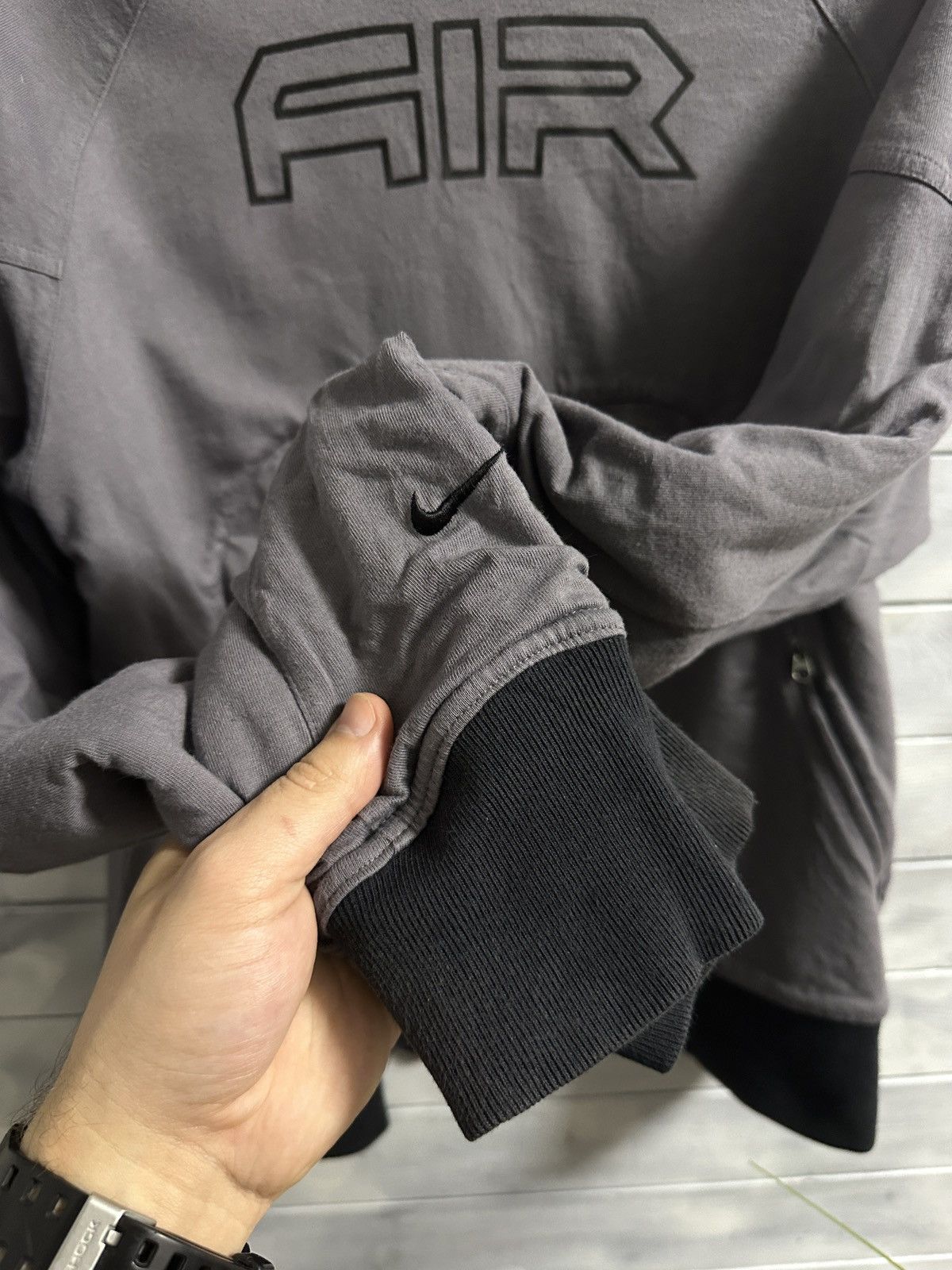 Nike Very Rare Vintage Double-Sided Hoodie Nike Small Swoosh. Size US S / EU 44-46 / 1 - 10 Thumbnail