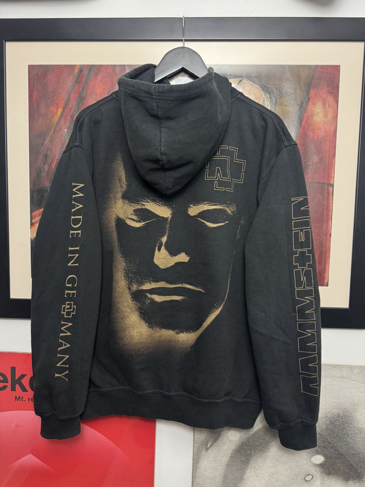 Band Tees VINTAGE RAMMSTEIN MADE IN GERMANY BLACK BAND HOODIE FACE Size US L / EU 52-54 / 3 - 1 Thumbnail