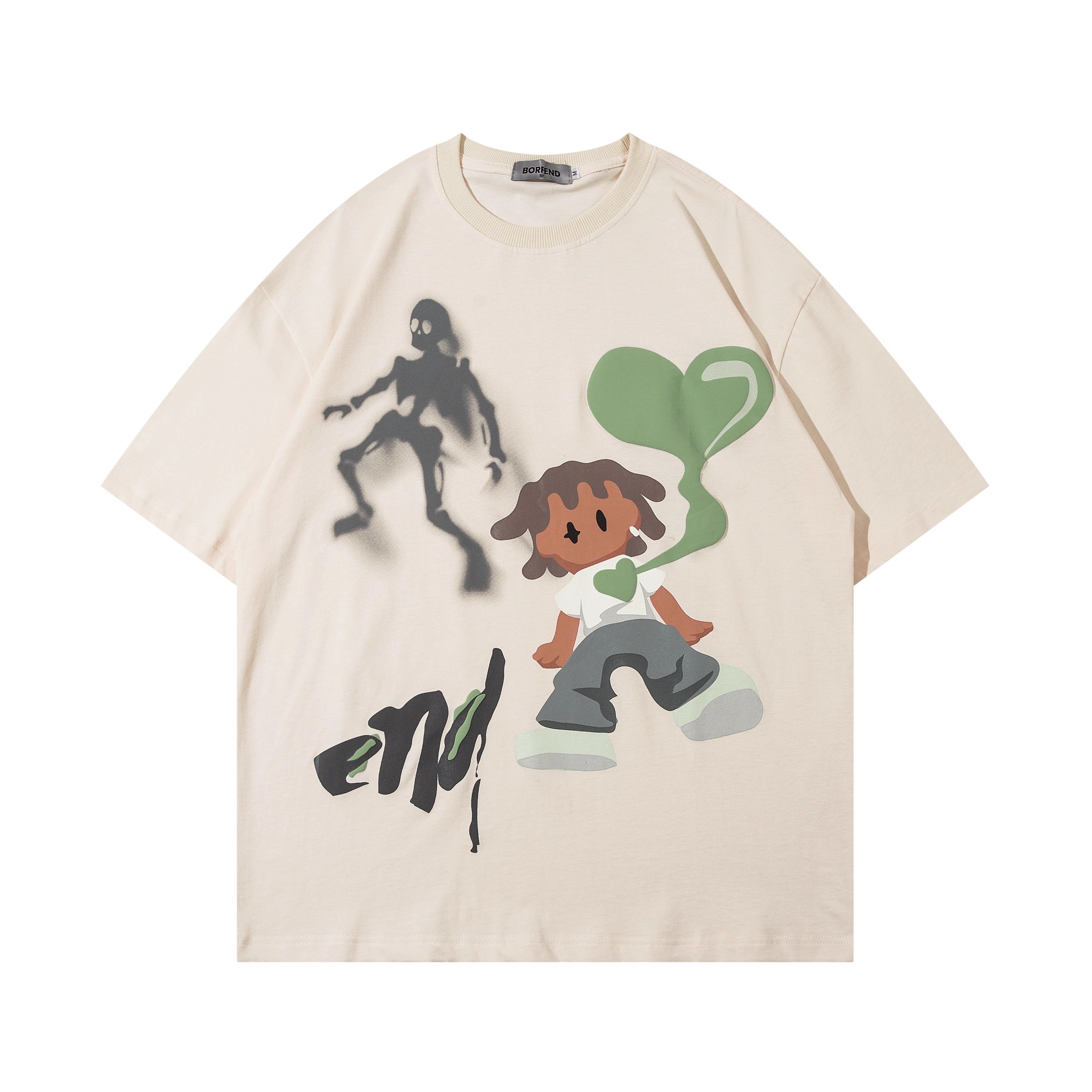 Band Tees × Vintage Men's Loose Funny Skull Cartoon Print Round Neck T-shirt Size US M / EU 48-50 / 2 - 1 Thumbnail