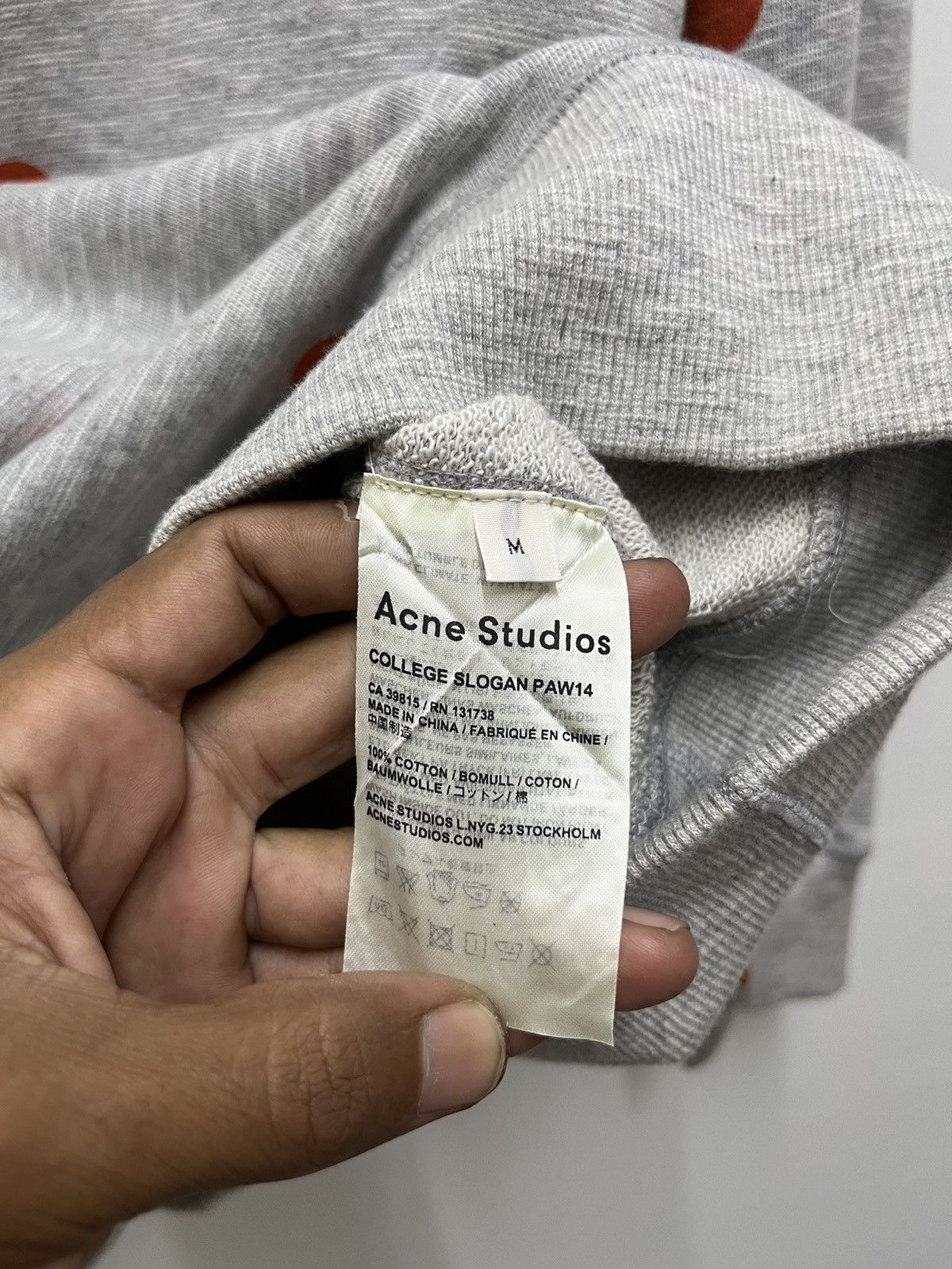 Acne Studios Acne Studios Polkadot Pullover Sweatshirt Gray M Size US M / EU 48-50 / 2 - 7 Thumbnail