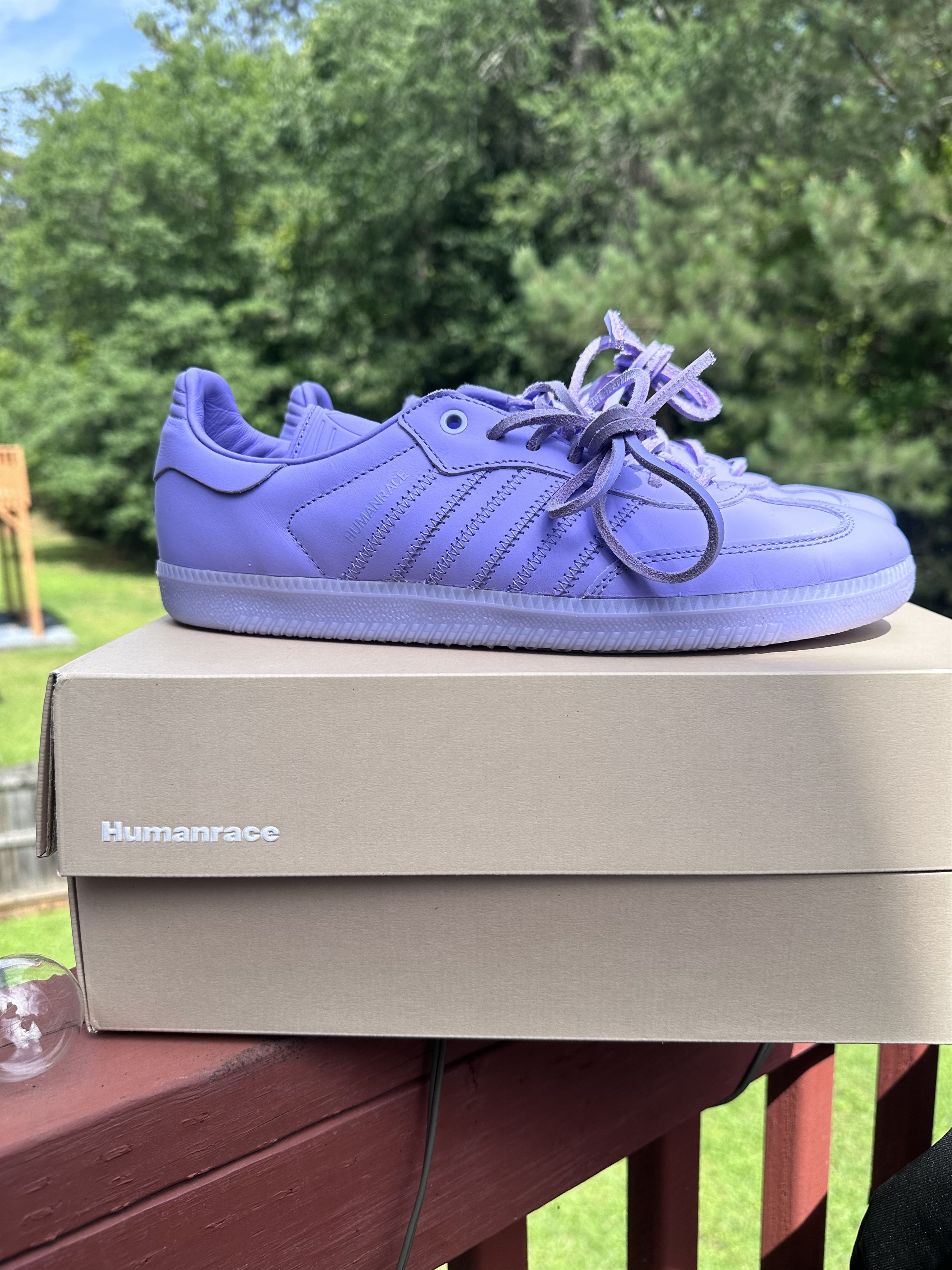Adidas × Pharrell Adidas Humanrace Samba Purple 9.5 Size US 9.5 / EU 42-43 - 4 Thumbnail