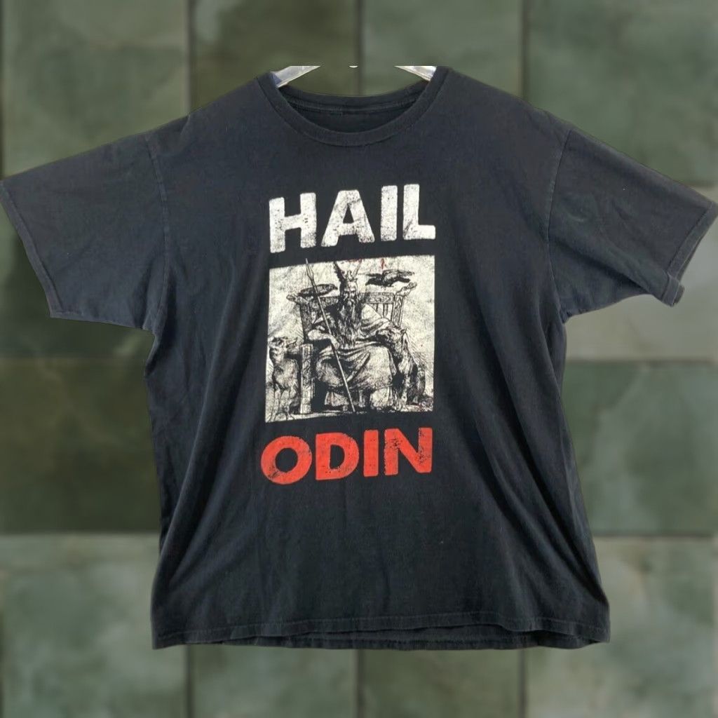 Vintage Hail Odin TShirt Mens Large Black Viking Size US L / EU 52-54 / 3 - 1 Thumbnail