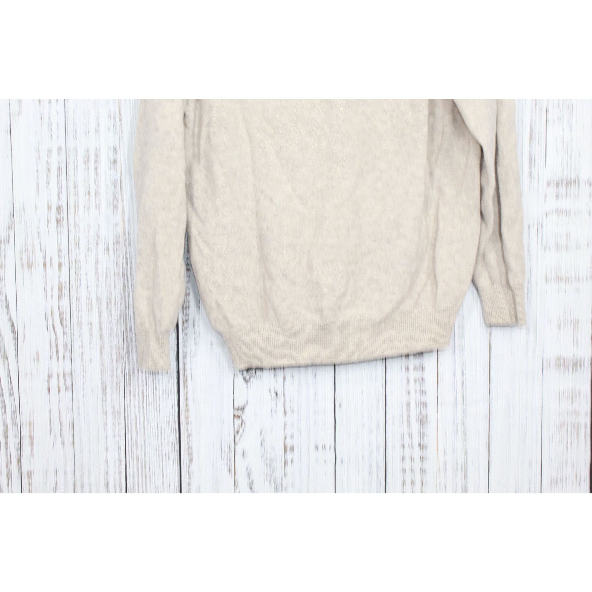 L.L. Bean Vintage LL Bean Lambswool V-Neck Sweater Tan L Size US L / EU 52-54 / 3 - 5 Thumbnail