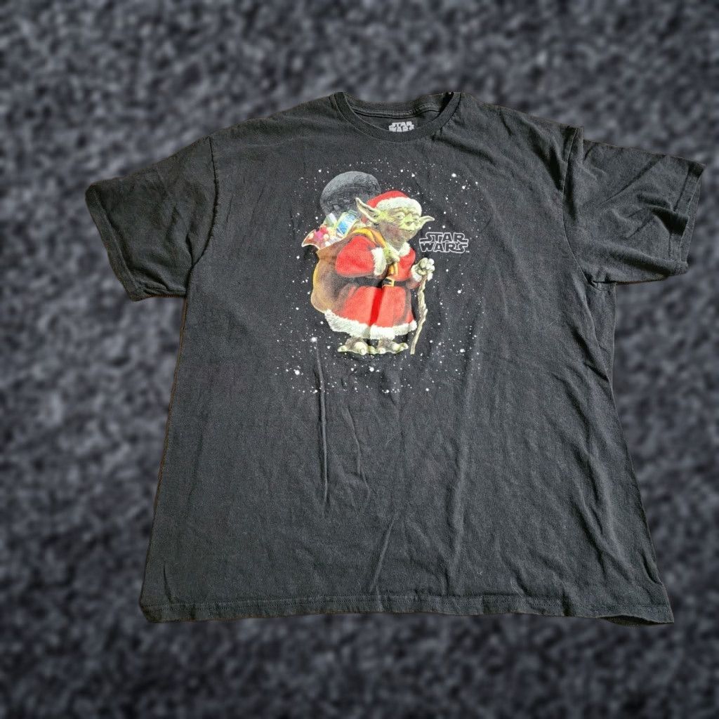 Star Wars Star Wars Shirt Mens XL Black Yoda Christmas Santa Claus T Shirt Distressed Size US XL / EU 56 / 4 - 1 Thumbnail