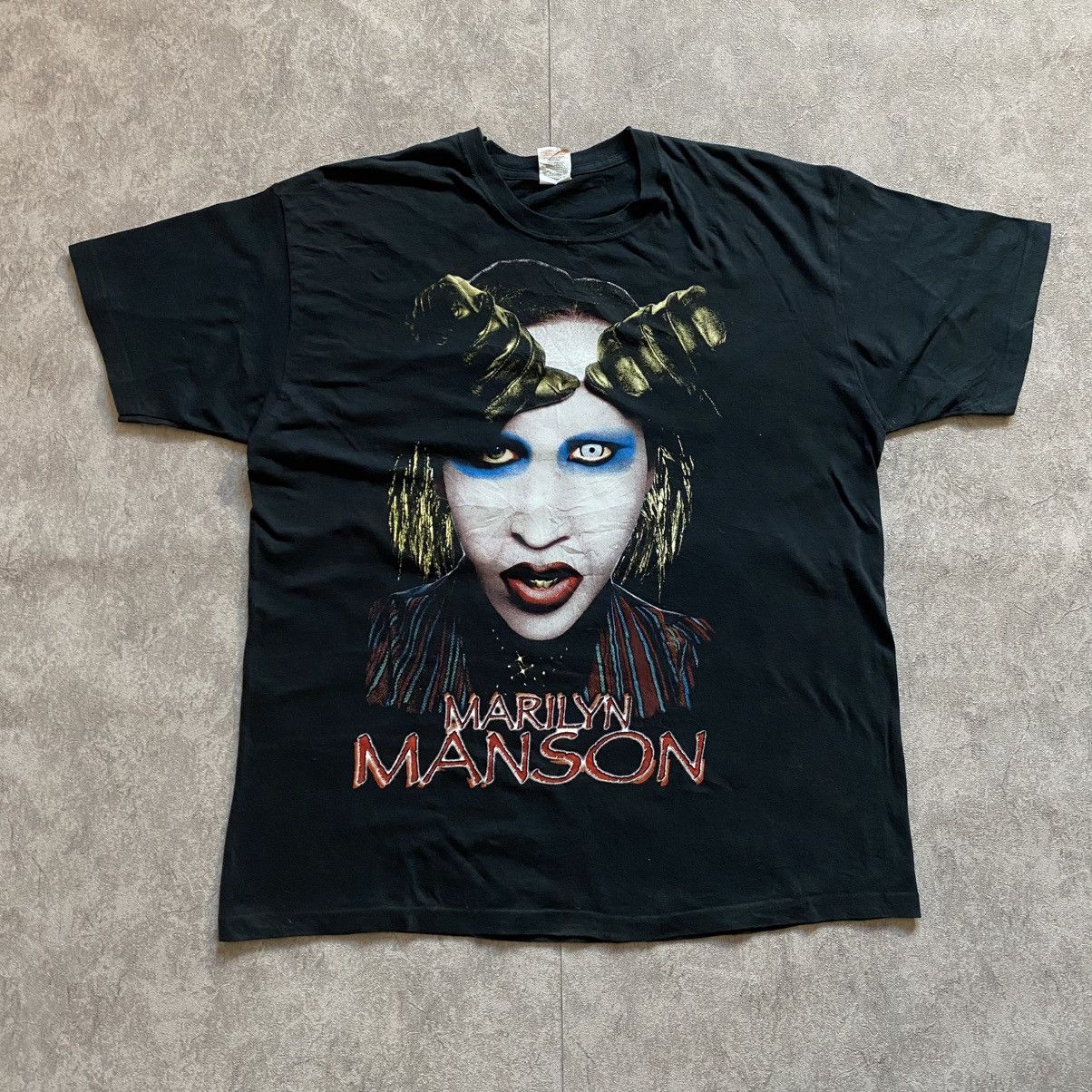 Marilyn Manson Vintage 90s Marilyn Manson Screen Stars Band Tee Size US L / EU 52-54 / 3 - 2 Thumbnail