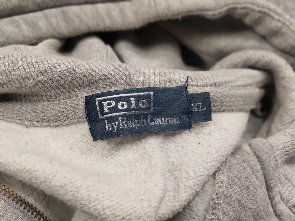 Polo Ralph Lauren Vintage 90's Polo Ralph Lauren Blank Zip Hoodie Usa style Size US XL / EU 56 / 4 - 9 Thumbnail