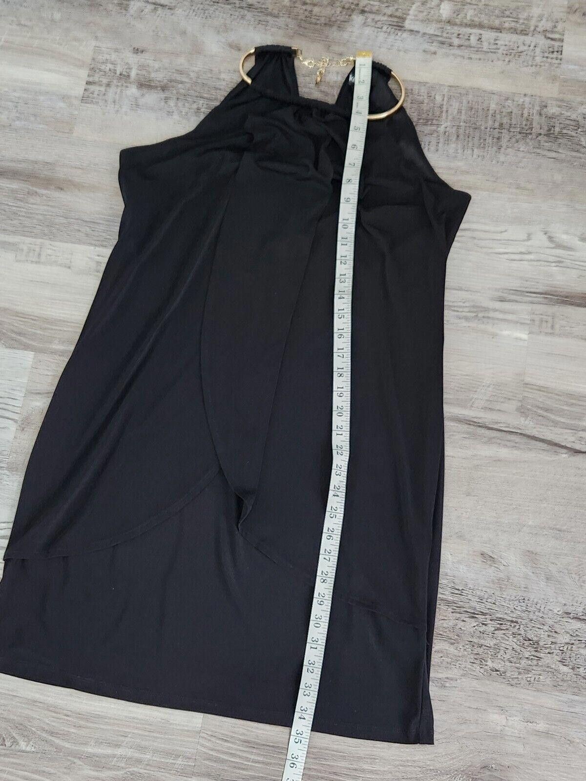 Designer Kenzie Dress Size 8 Black Gold High Neck Evening Night Club Size M / US 6-8 / IT 42-44 - 6 Thumbnail