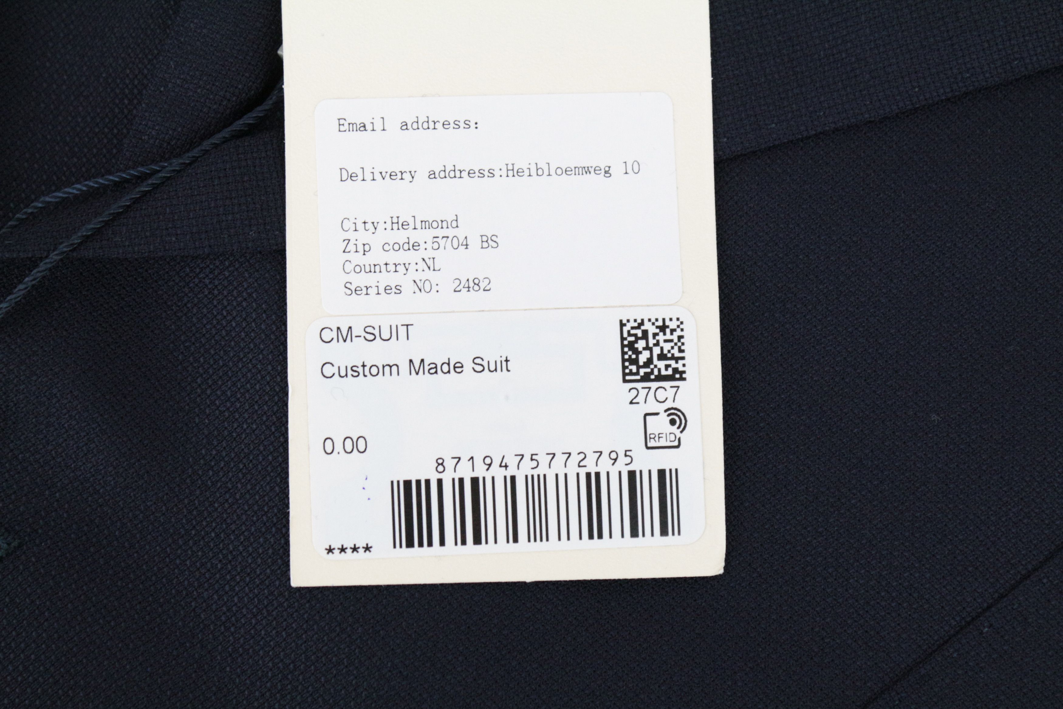 Suitsupply LA SPALLA UK36R Blue Wool 2 Piece Suit 67633 Size 36R - 13 Thumbnail
