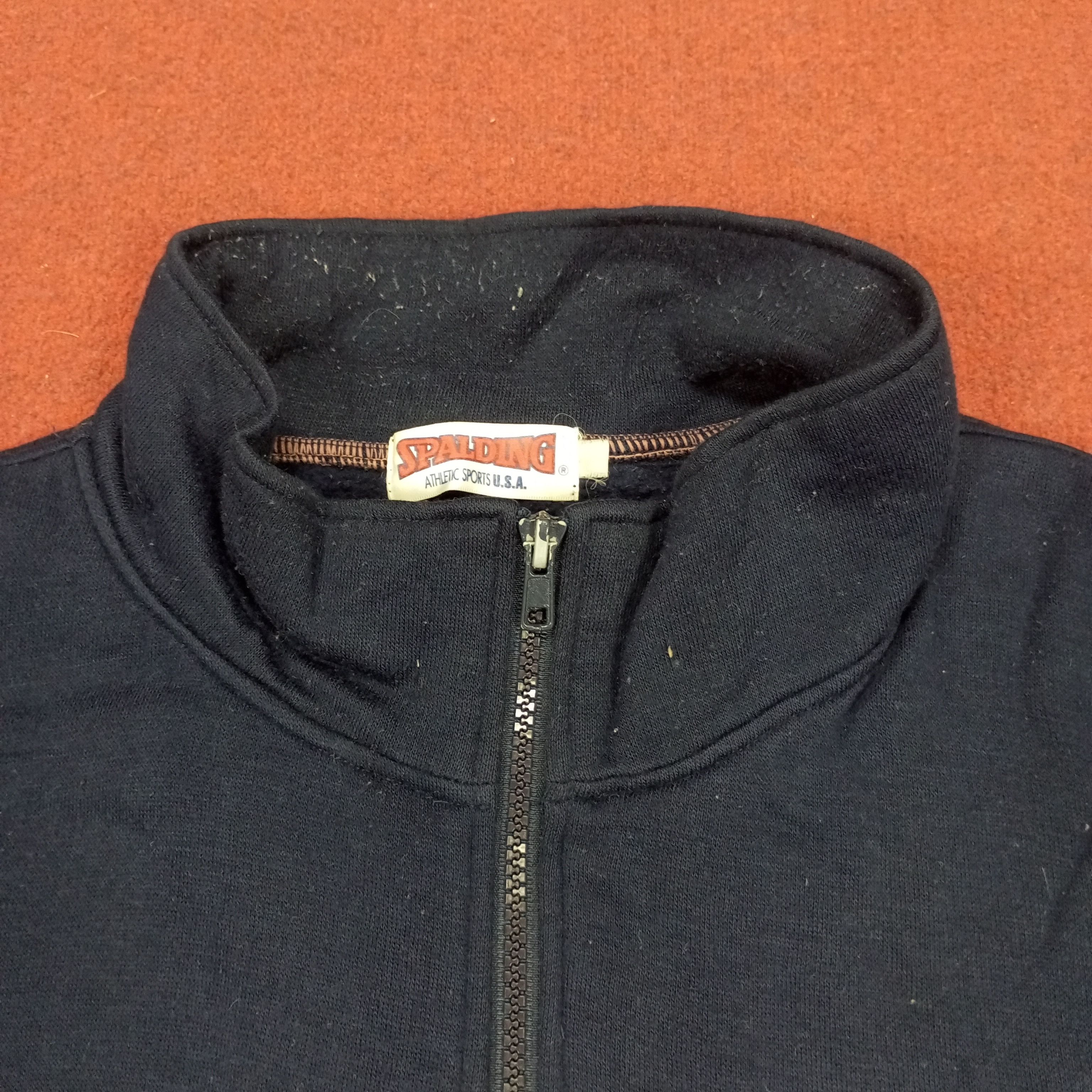 Spalding × Vintage Spalding Center Spellout Design Half Zipper Sweatshirt Size US L / EU 52-54 / 3 - 4 Thumbnail