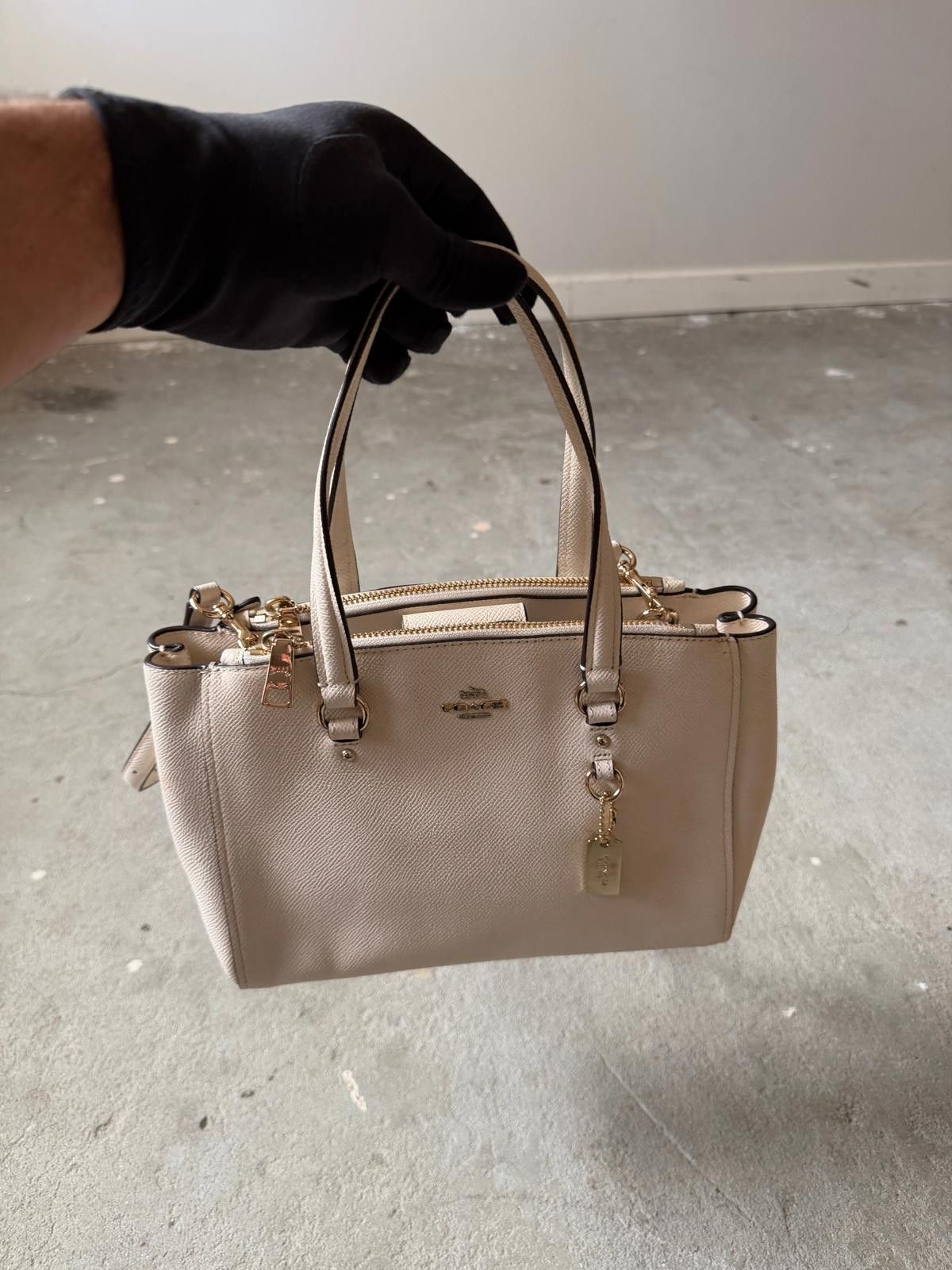 Coach Coach 2Way Mini Christie Leather Shoulder Bag White Size ONE SIZE - 6 Thumbnail