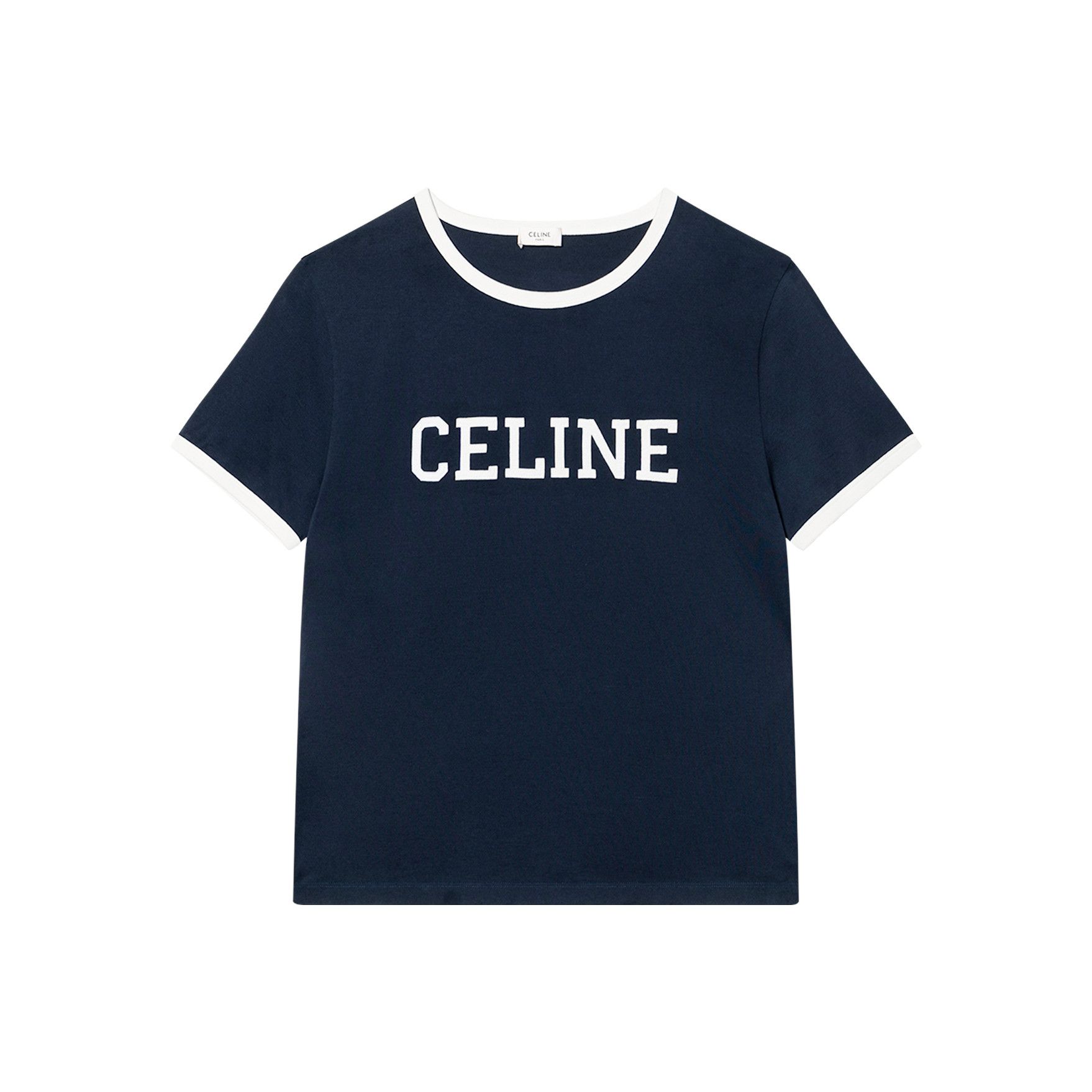 Celine Celine Logo Ringer T-Shirt Size XL Size US XL / EU 56 / 4 - 1 Thumbnail