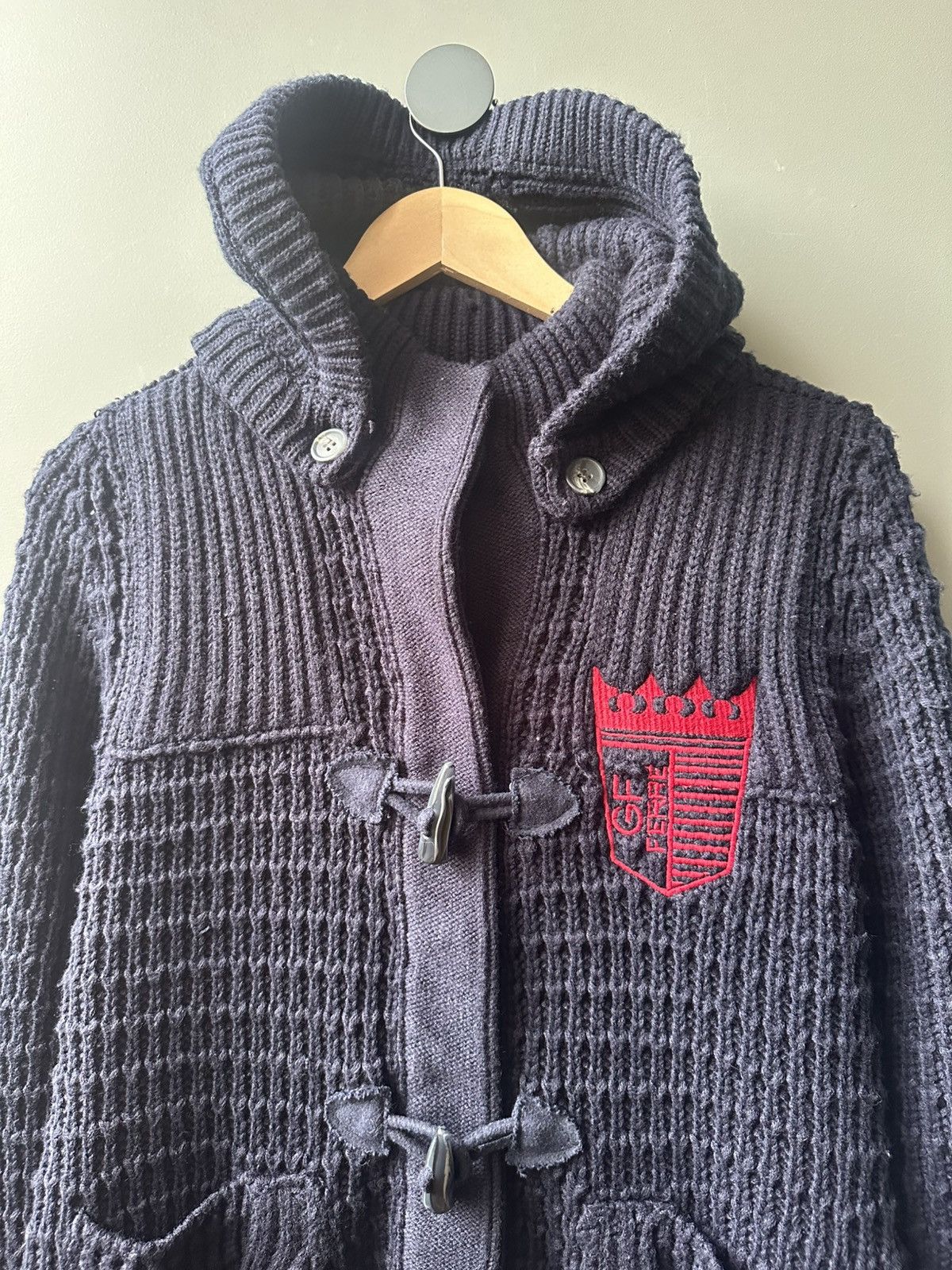 GF Ferre GF Ferre Knit Duffle Wool Acrylic Cardigan Jacket Size M / US 6-8 / IT 42-44 - 2 Thumbnail