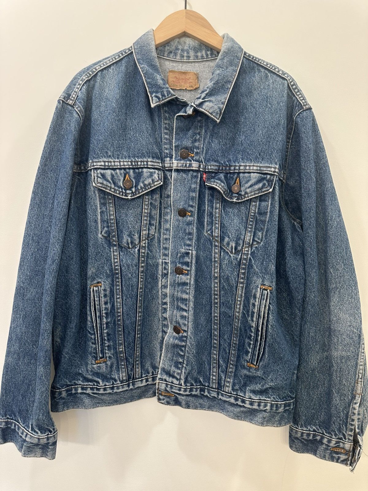 Levi's Vintage 1980s Levis Denim Trucker Size 44L Size US L / EU 52-54 / 3 - 1 Thumbnail