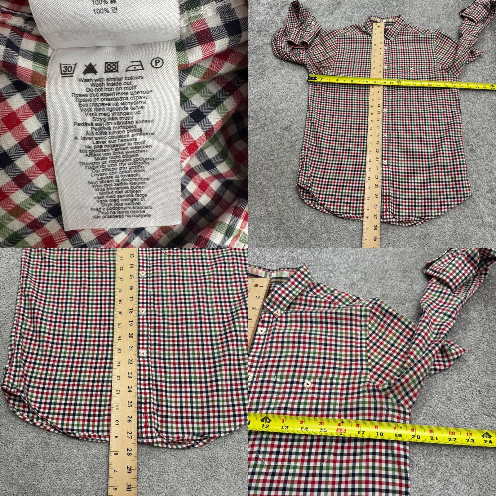 Ben Sherman Ben Sherman Button-Up Shirt Mens Small Multicolor Plaid Cotton Gingham Casual Classic Preppy Size US S / EU 44-46 / 1 - 9 Thumbnail