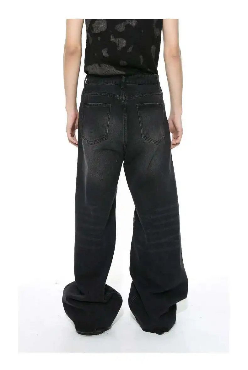 Japanese Brand Baggy Dark Blue Wide Leg Baggy Denim Jeans Size US 30 / EU 46 - 3 Thumbnail