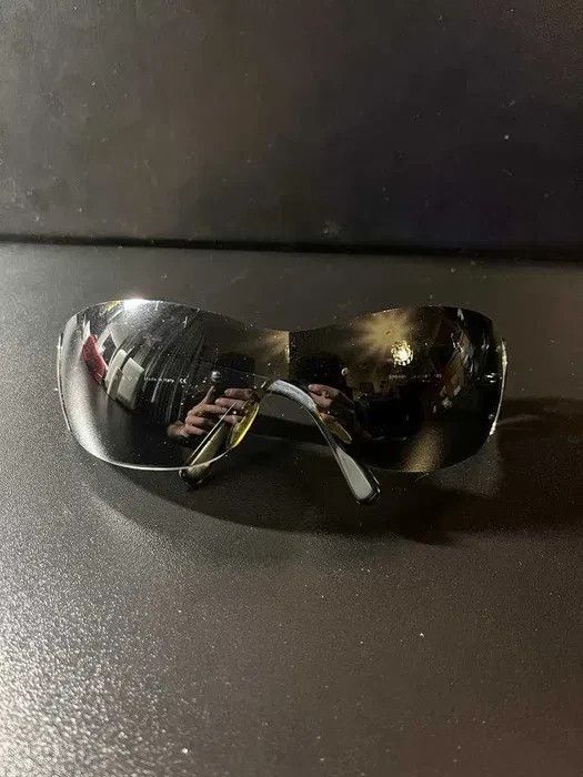 Prada Oculos 2004 Prada Chrome Wave Visor Size ONE SIZE - 1 Thumbnail
