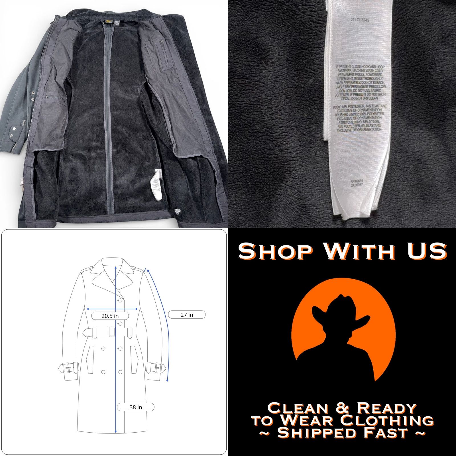 Mountain Hardwear Mountain Hardwear Coat Womens M Black Long Sherpa Collar Faux Fur Lining, Zip Front, Pockets, Insulated, Soft Shell, Wind-Resistant, Logo, Embroidered Size M / US 6-8 / IT 42-44 - 8 Thumbnail
